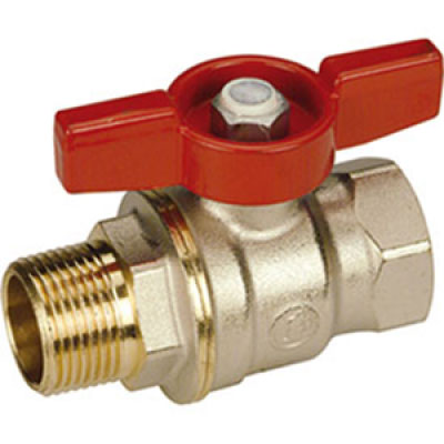 Краны шаровые латунные никелированные ВР-НР бабочка Giacomini R914