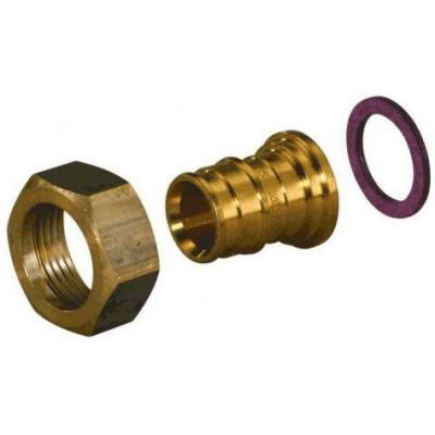 Штуцер для PE-X Q&E латунь с накидной гайкой Uponor