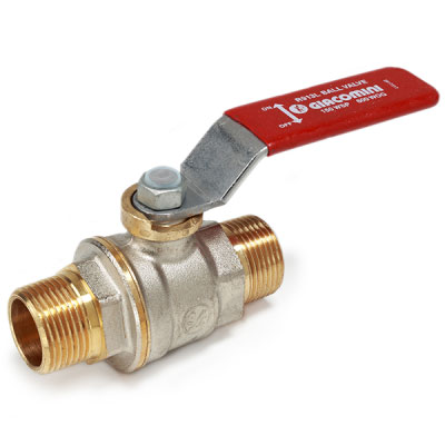 Краны шаровые латунные никелированные НР рычаг Giacomini R913L