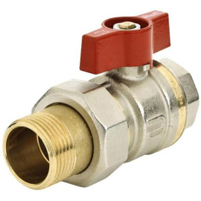 Кран шаровой латунь/никель BVR-F Ду15 Ру40 ВР-АМ полнопроходной бабочка Danfoss 065B8203