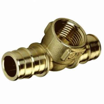 Тройник для PE-X латунь Дн16х1/2″х16 ВР РОС