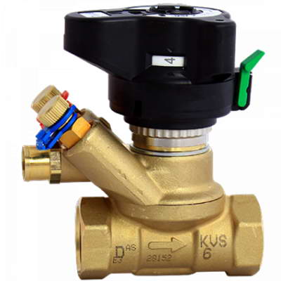 Клапан балансировочный ручной латунь MVT Ду40 Ру20 Rp1 1/2″ ВР Kvs=26 м³/ч с изм/нип Danfoss 003Z4085