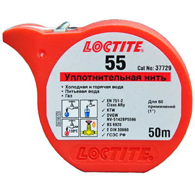 Нить уплотнительная полиамидная 55 в контейнере-распределителе 50м LOCTITE