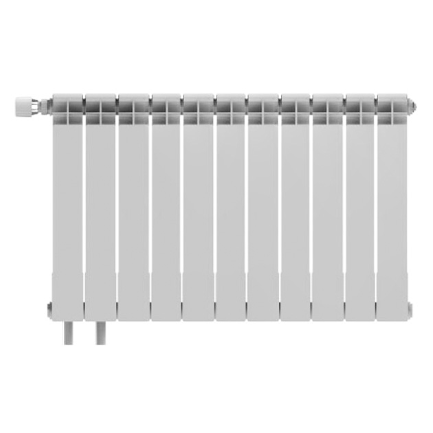 Радиатор биметаллический РБС 500/95 (А14) 11 секций с т/клапаном Danfoss ниж/п ЛЕВ Сантехпром