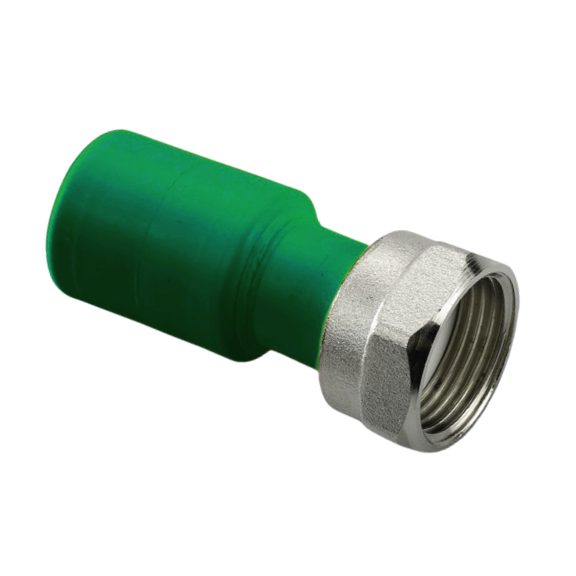 Муфта PP-R зеленая с накидной гайкой Ду25 - 1″ (Ду25) AntiFire