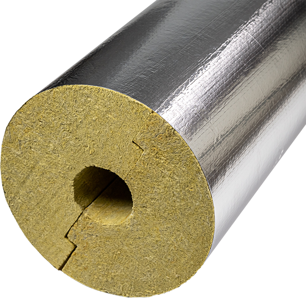 Цилиндр K-FLEX 20x057 1м K-ROCK ALU минвата фольгированная