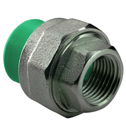 Муфта комб раъемная раструбная PP-R зеленая Ду20 - 1/2″ (Ду15) ВР AntiFire