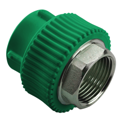 Муфта комб зеленая PP-R металл под ключ Ду25 - 3/4″ (Ду20) ВР AntiFire