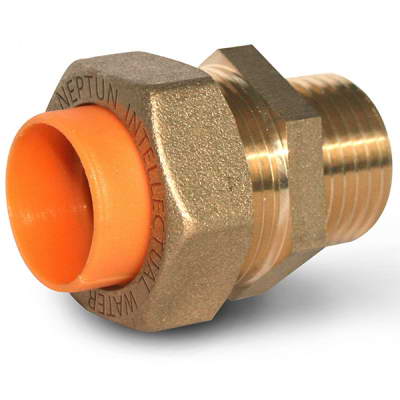 Муфта латунь обжим Ду15 газ НР EasyFix IWS Neptun