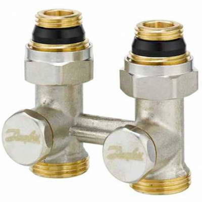 Узел нижнего подключения RLV-KS никель для двухтр Ру10 прямой 003L0220 Danfoss