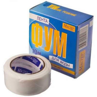 Лента ФУМ PTFE 20ммх10-12м катушка 30гр цвет: белый среда: вода Мастер Iine