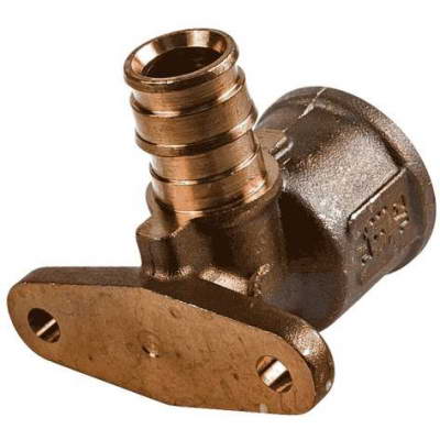 Водорозетка для PE-X латунь Smart Aqua Q-E Дн20х1/2″ ВР с фланцем Дл=43мм Uponor