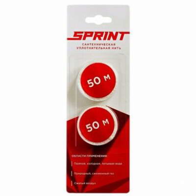 Нить уплотнительная набор катушек 2х50м в блистере Sprint