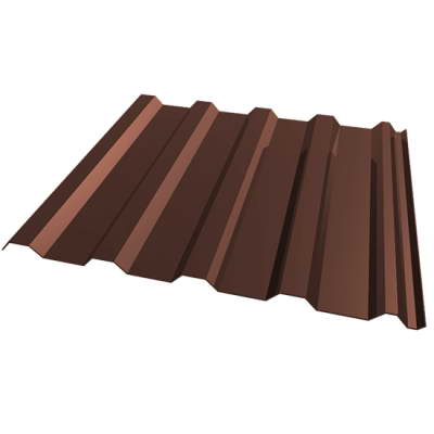 Профнастил окрашенный С20 0,50x1100x2000 шоколадно-коричневый