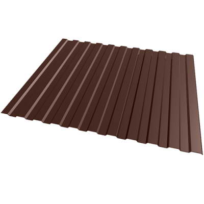 Профнастил окрашенный С8 0,40x1150x2000 шоколадно-коричневый