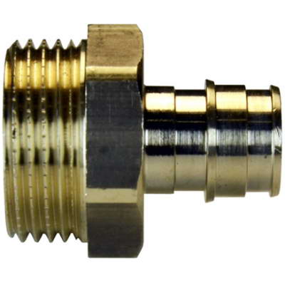 Муфта для PE-X латунь Дн25х1/2″ НР РОС